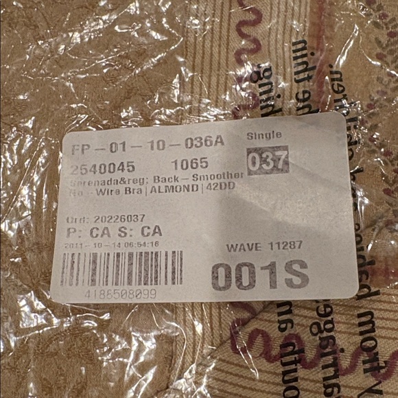 SERENADA , No-Wire Bra, Back Smoother, Almond Color, Brand new, 42DD - Picture 6 of 6